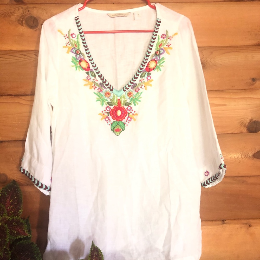 White linen shirt